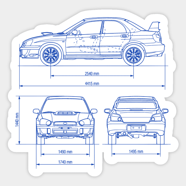 SUBIE BLUEPRINT Sticker by HSDESIGNS